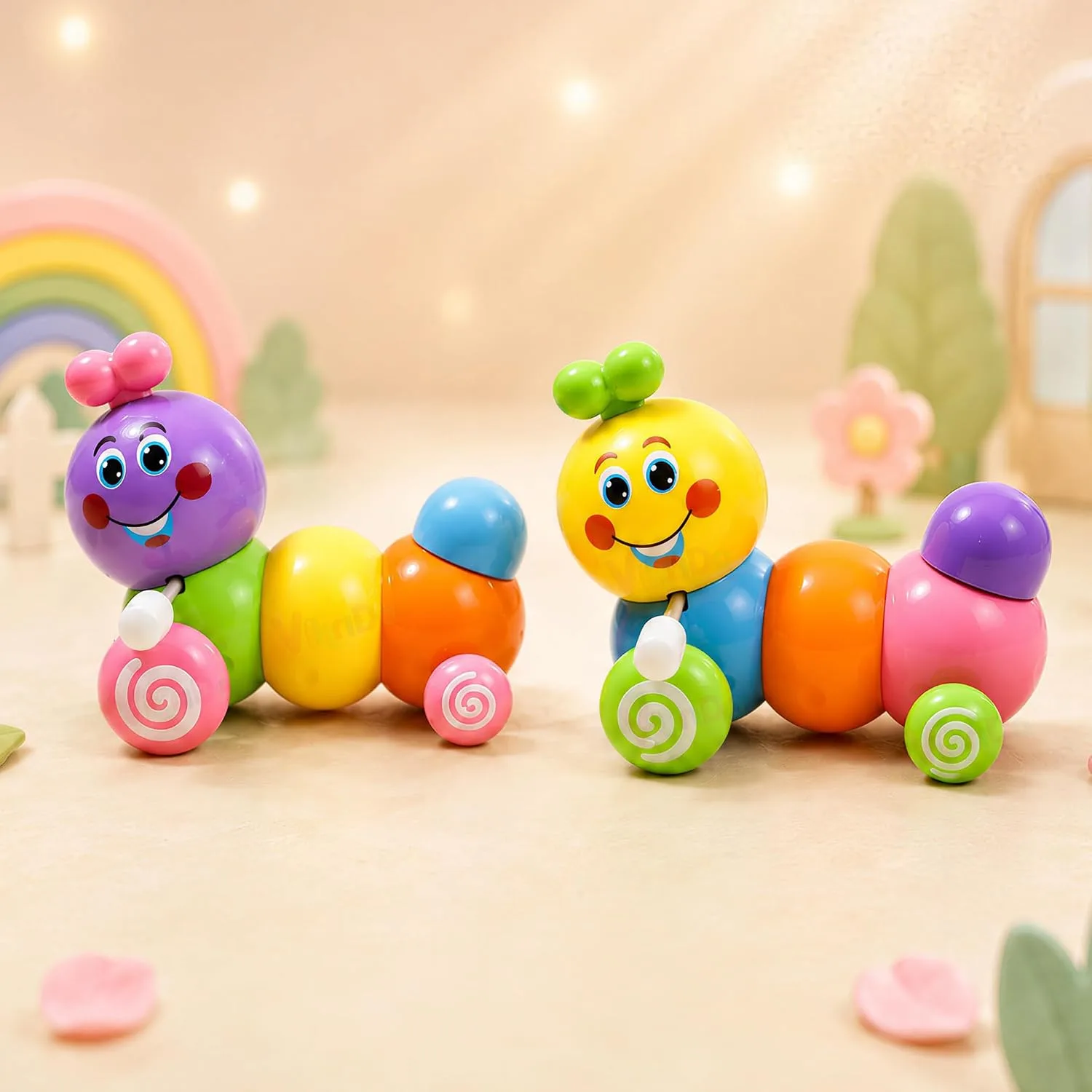 Wind-Up Caterpillar Toy Set for Kids